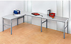 Workstation system, height adjustable from 650 - 1000 mm