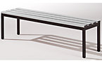 Cloakroom bench without back rest