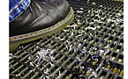 Anti-fatigue matting, black, single weave