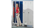Cloakroom locker with plastic feet
