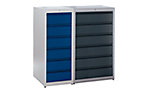 Pull-out box cupboards
