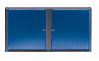 Wall mounted cupboard with perforated rear panel