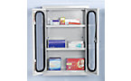 Wall mounted tool cupboard with window