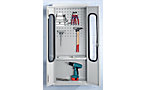 Wall mounted tool cupboard with window