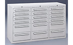 Drawer cupboard with glide runners