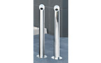Cendrier sur pied en inox, verrouillable