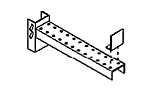 Brazo para almacenamiento de objetos largos y baldas