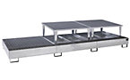 Steel sump tray for IBC/CTC tank containers