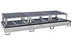 Steel sump tray for IBC/CTC tank containers