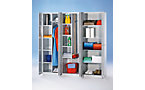Stalen kast, h x b x d = 1800 x 600 x 500 mm, kastframe in lichtgrijs