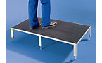 Working platform with non-slip rubber covering
