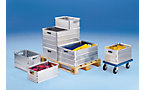 Transport- und Stapelkasten aus Aluminium