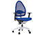 Versione in blu reale con braccioli regolabili in altezza (vedi Accessori)