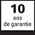 |<b>10 ans de garantie</b><br/>Les produits portant ce symbole bénéficient d'une garantie de 10 ans à partir de leur livraison sur le matériau et la fabrication. P_JAHR0070KK-fr