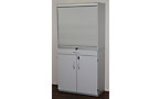 office akktiv sorting cupboard with roller shutter and sorting table