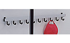 Wall mounted coat rail