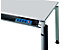 Folding cable tray easily reveals horizontal cable duct