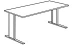 Christine - Desk with C-foot frame