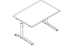 Thea - Desk with C-foot frame