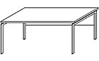 Valerie - Desk with 4-legged frame