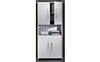 Christine - Combination cupboard with stainless steel skirting boards