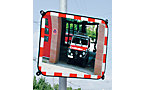 Traffic mirror made of Sekurit glass