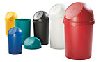 Poubelle à trappe en plastique