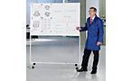 Whiteboard met verrijdbare standaard