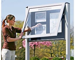 Display case in horizontal format