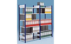 Boltless archive shelf unit without rear wall