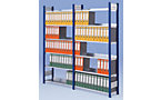 Boltless archive shelf unit without rear wall
