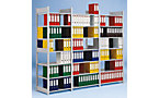 Boltless filing shelf unit, zinc plated