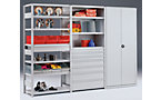 Boltless shelving unit system, light duty, powder coated