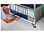 Stabilisers have to be attached to double sided shelf units before the shelves are installed - see assembly instructions. This enables access from both sides.