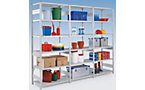 Boltless storage shelving unit, RAL 7035, medium duty