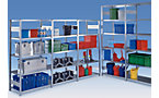 Boltless storage shelving unit, zinc plated, medium duty