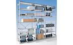 Boltless storage shelving unit, zinc plated shelves