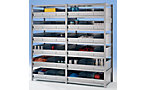 Bulk material shelving units