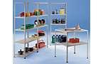 Combination boltless shelving unit