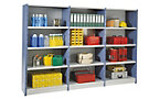 Office shelving cupboard system with rear and side walls