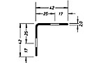 Angled steel profile for modular system