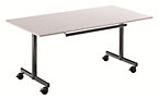 Mesa móvil con tablero abatible