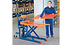 Low profile platform truck with forks, platform