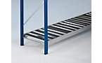 Breedvakstelling-etage, met trapeziumvormige stalen legbordpanelen