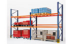 Draagbalken voor palletstelling met gelaste staanderframes