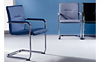 Sledestoel met lederen bekleding