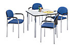 Stapelstoel met textielbekleding