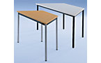 Trapeziumtafel, ronde tafelpoten met kunststofcoating