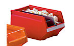 Open fronted storage bin made of polypropylene