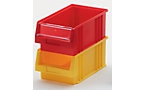 Open fronted storage bin made of polypropylene